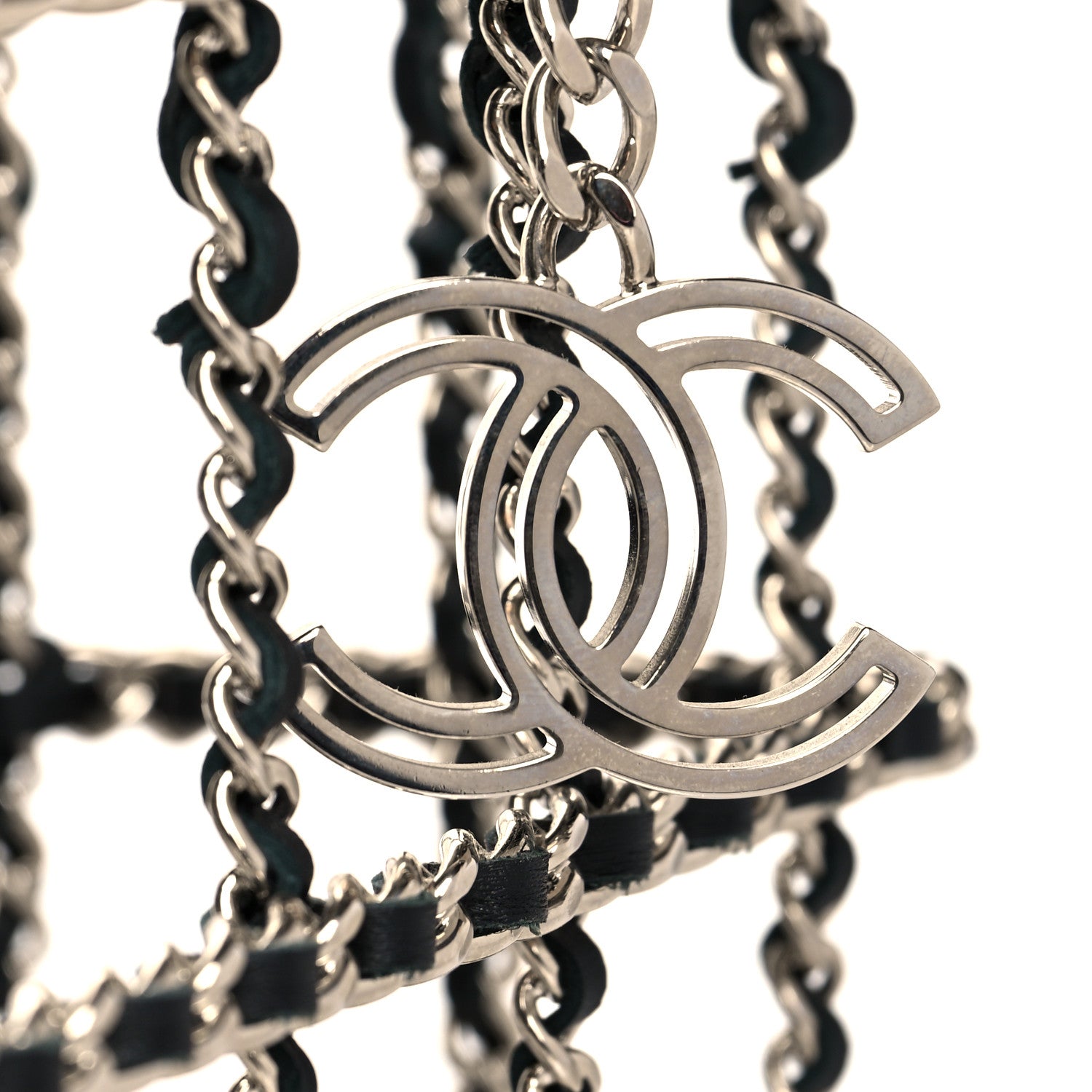 Chanel Brass Calfskin Grocery By Chanel Minaudiere Shopping Basket Silver 5 of 7