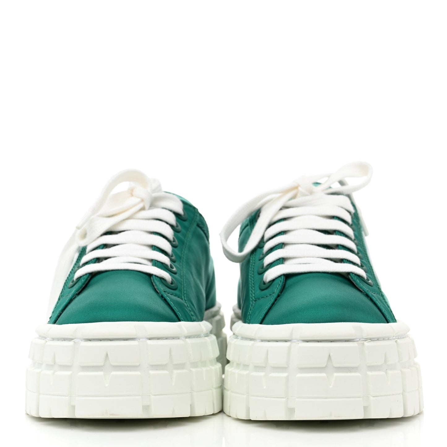 Re-Nylon Gabardine Triangle Logo Double Wheel 50mm Sneakers 39.5 Assenzio