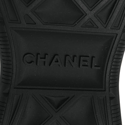 Chanel Velvet Calfskin Mixed Fibers CC Sneakers 37 Black 8 of 10