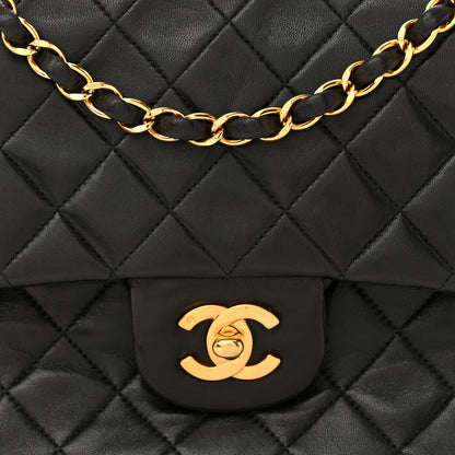 Chanel Lambskin Quilted Medium Double Flap Black 8 of 13