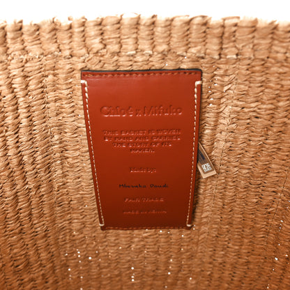 Chloe Raffia Large Woody Basket Bag White 6 of 10