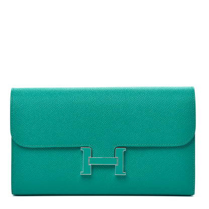 Hermes Epsom Constance Long Wallet Bleu Paon 1 of 9
