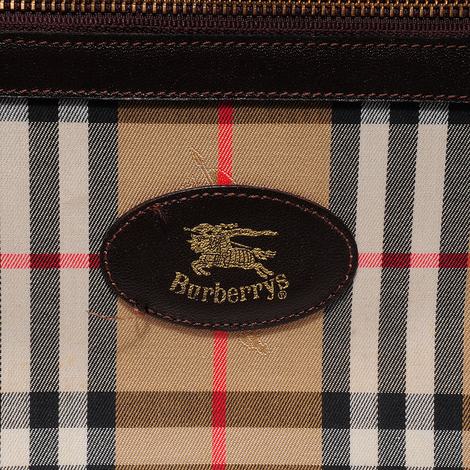 Burberry BURBERRYS Vintage Haymarket Check Carry On Travel Bag 5 of 9