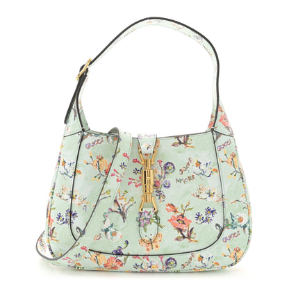 Gucci Soave Amore Calfskin Floral Small Jackie 1961 Hobo Mint Multicolor 1 of 12