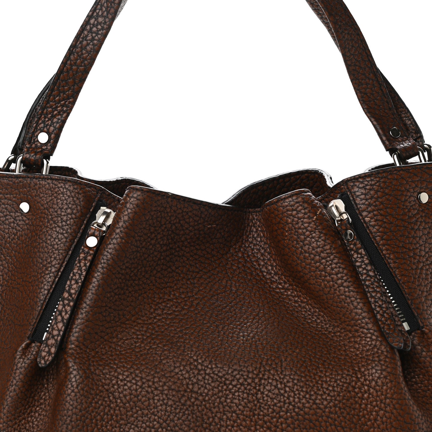 Grainy Calfskin House Check Medium Maidstone Dark Brown
