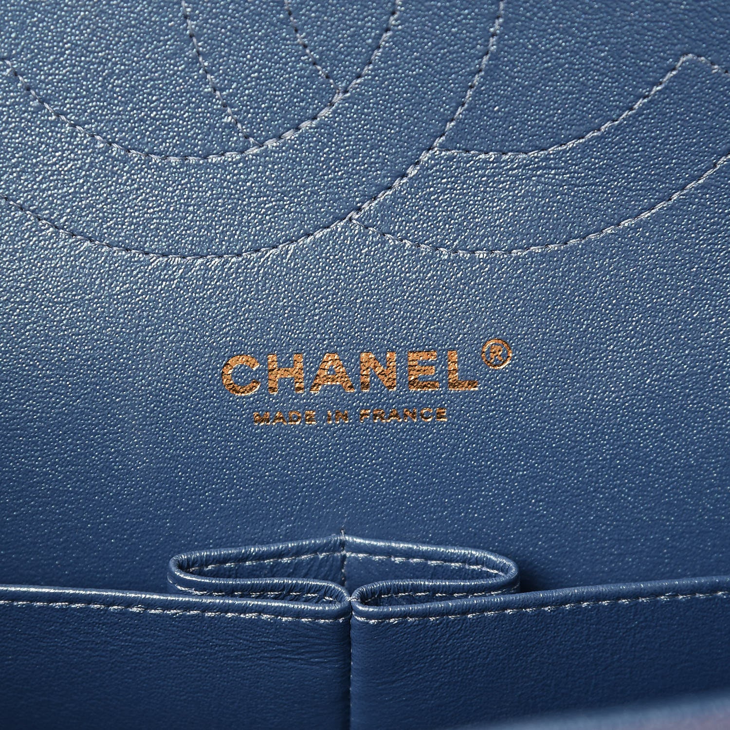 Chanel Iridescent Caviar Quilted Jumbo Double Flap Dark Blue 8 of 9