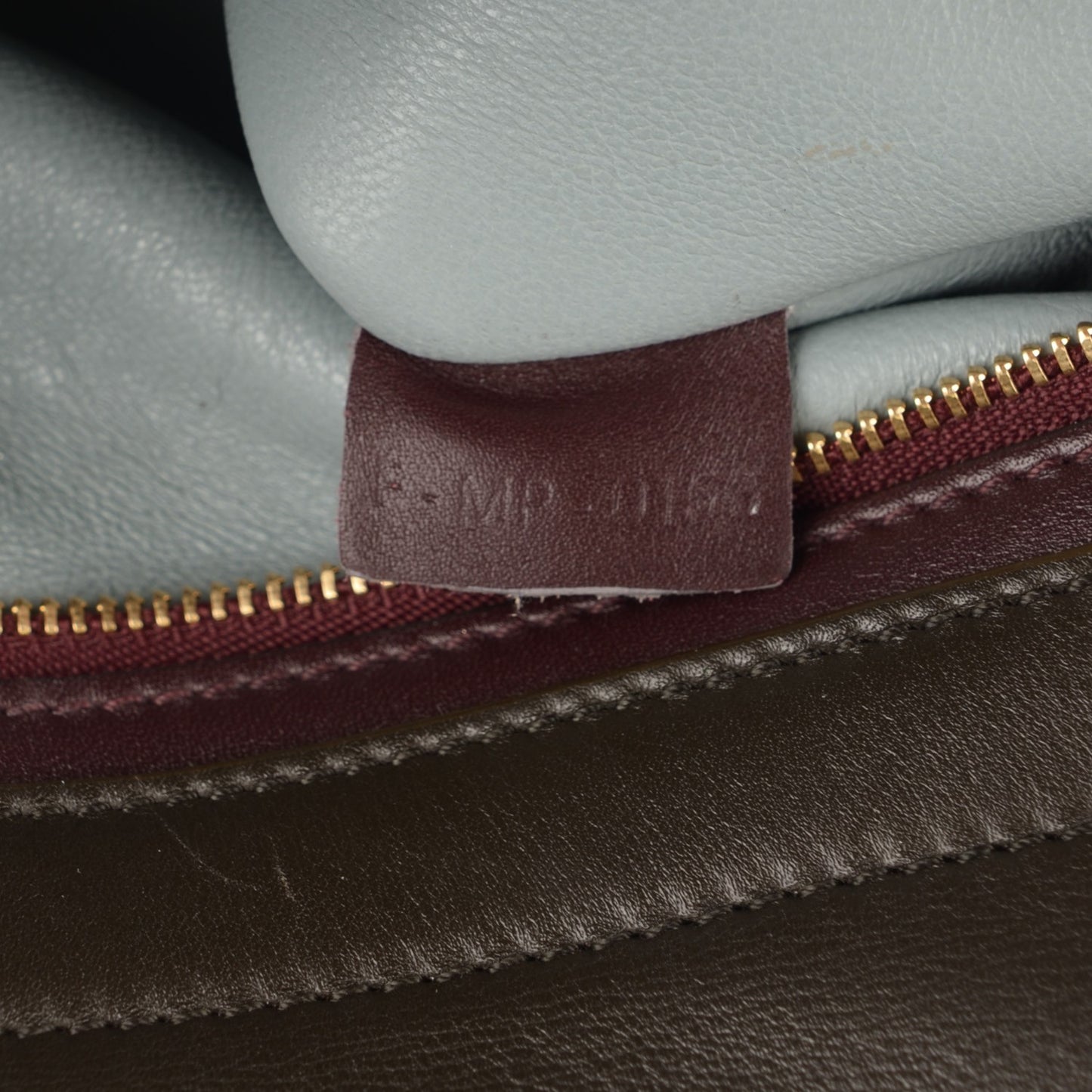 Smooth Calfskin Suede Medium Tri-Color Trapeze Dark Grey