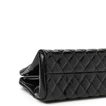 Chanel Patent Quilted Medium Just Mademoiselle Bowling Bag Black 11 of 12