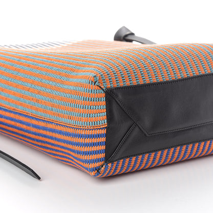 Celine Woven Canvas Small Twisted Cabas Multicolor 8 of 9