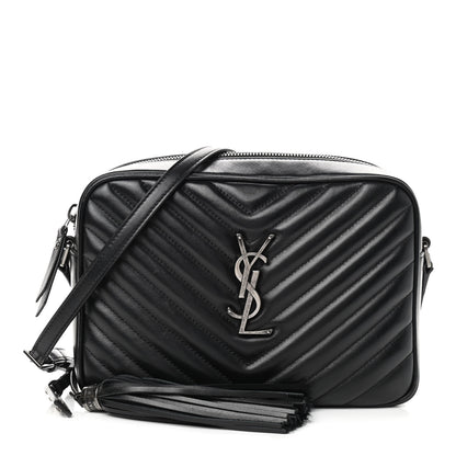 Saint Laurent Calfskin Matelasse Monogram Lou Camera Bag Black 1 of 9
