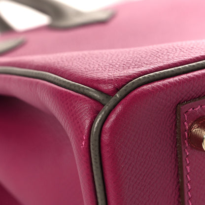 Hermes Epsom Horseshoe Birkin 30 Rose Poupre Etain 11 of 12