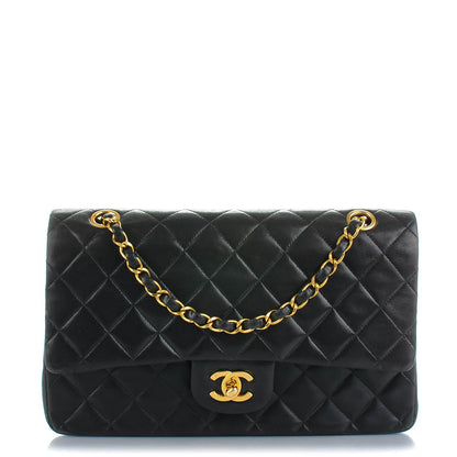 Chanel Lambskin Quilted Medium Double Flap Black 1 of 8