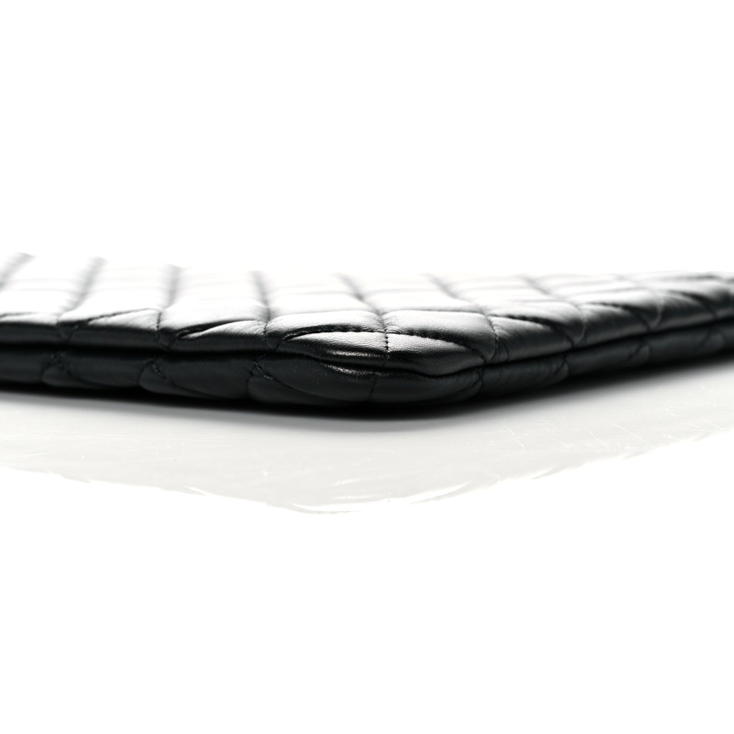 Chanel Lambskin Quilted Large Cosmetic Case Black 9 of 11