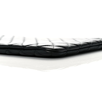 Chanel Lambskin Quilted Large Cosmetic Case Black 9 of 11