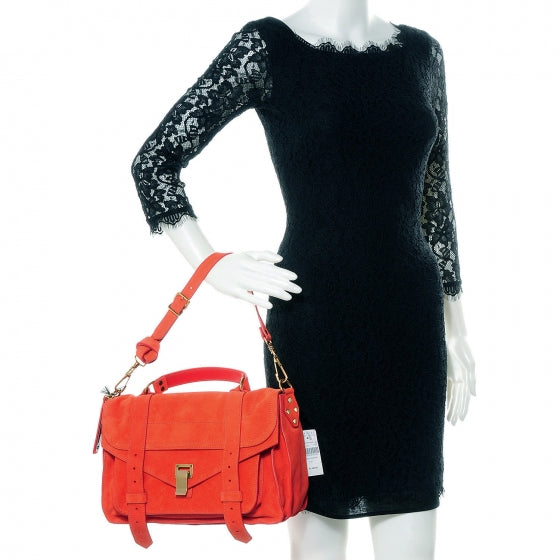 Proenza Schouler Suede Medium PS1 Satchel Poppy 2 of 11