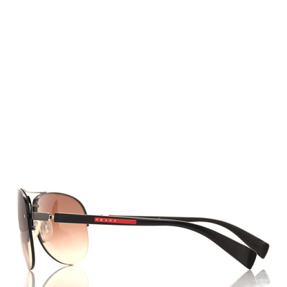 Prada Metal Aviator Sunglasses Black 3 of 5