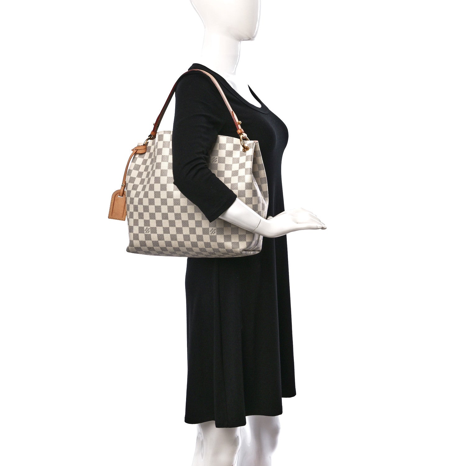 Louis Vuitton Damier Azur Graceful PM Rose Ballerine 2 of 9