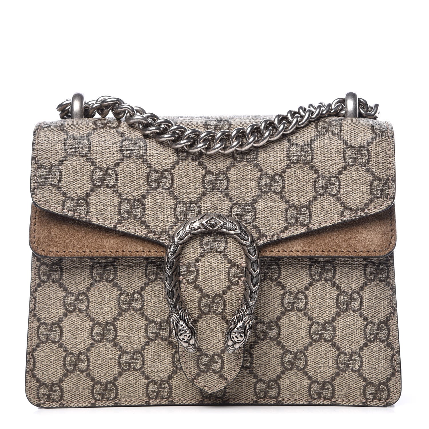 Gucci GG Supreme Monogram Mini Dionysus Shoulder Bag Taupe 1 of 14
