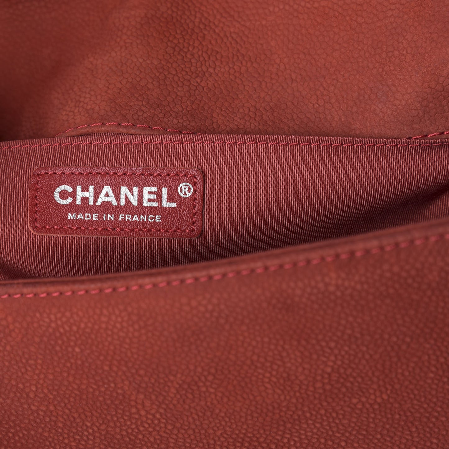 Iridescent Caviar Quilted Medium Boy Flap Red
