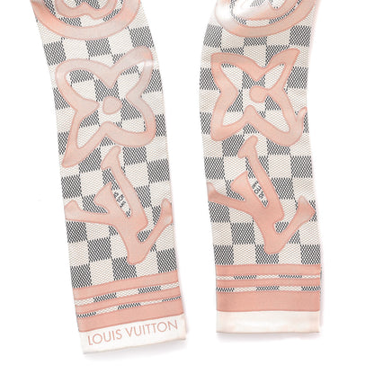 Louis Vuitton Silk Damier Azur Tahitienne Bandeau Rose Ballerine 3 of 5