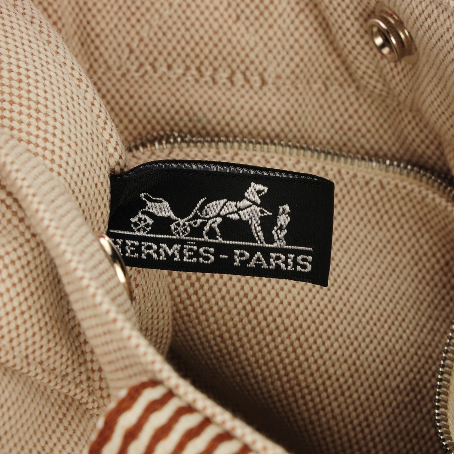 Hermes Cotton Canvas Tout Fourre PM Brown 7 of 10