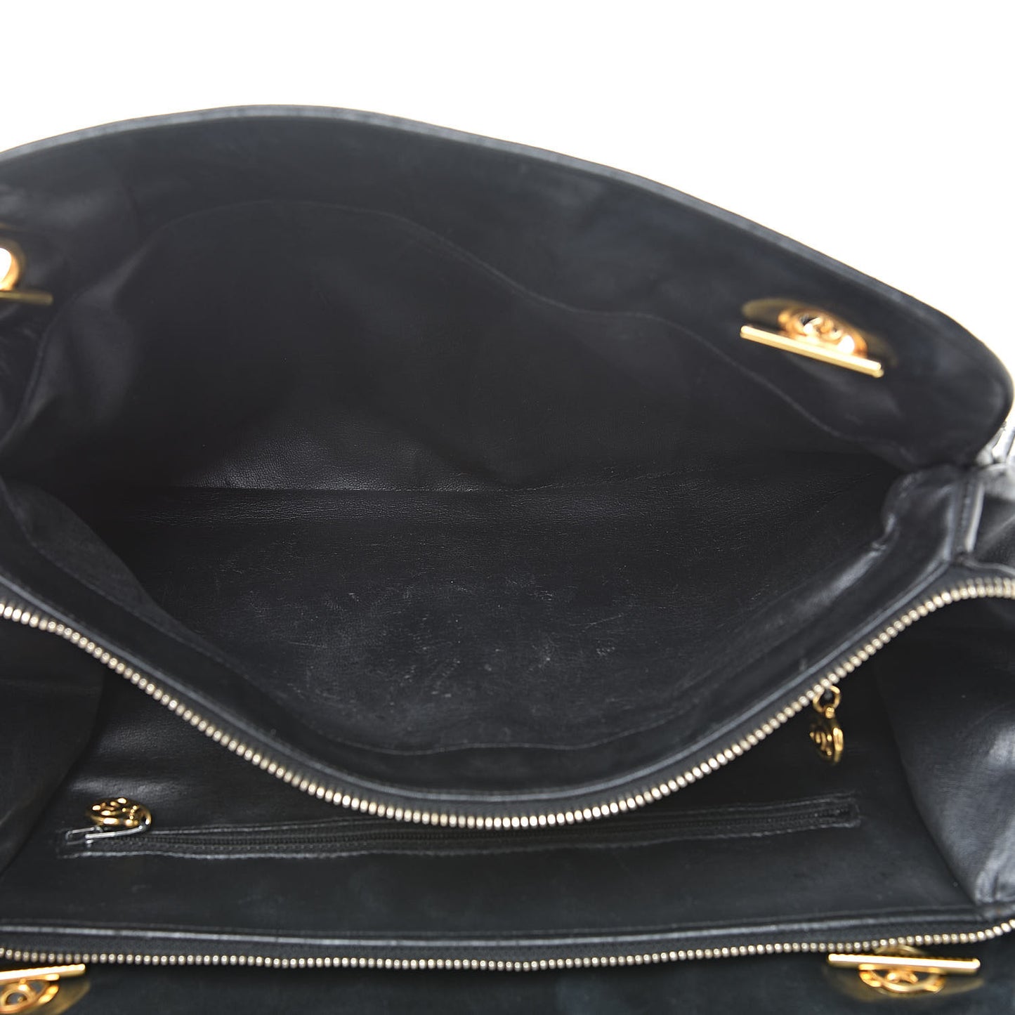 Lambskin Quilted Shoulder Bag Black
