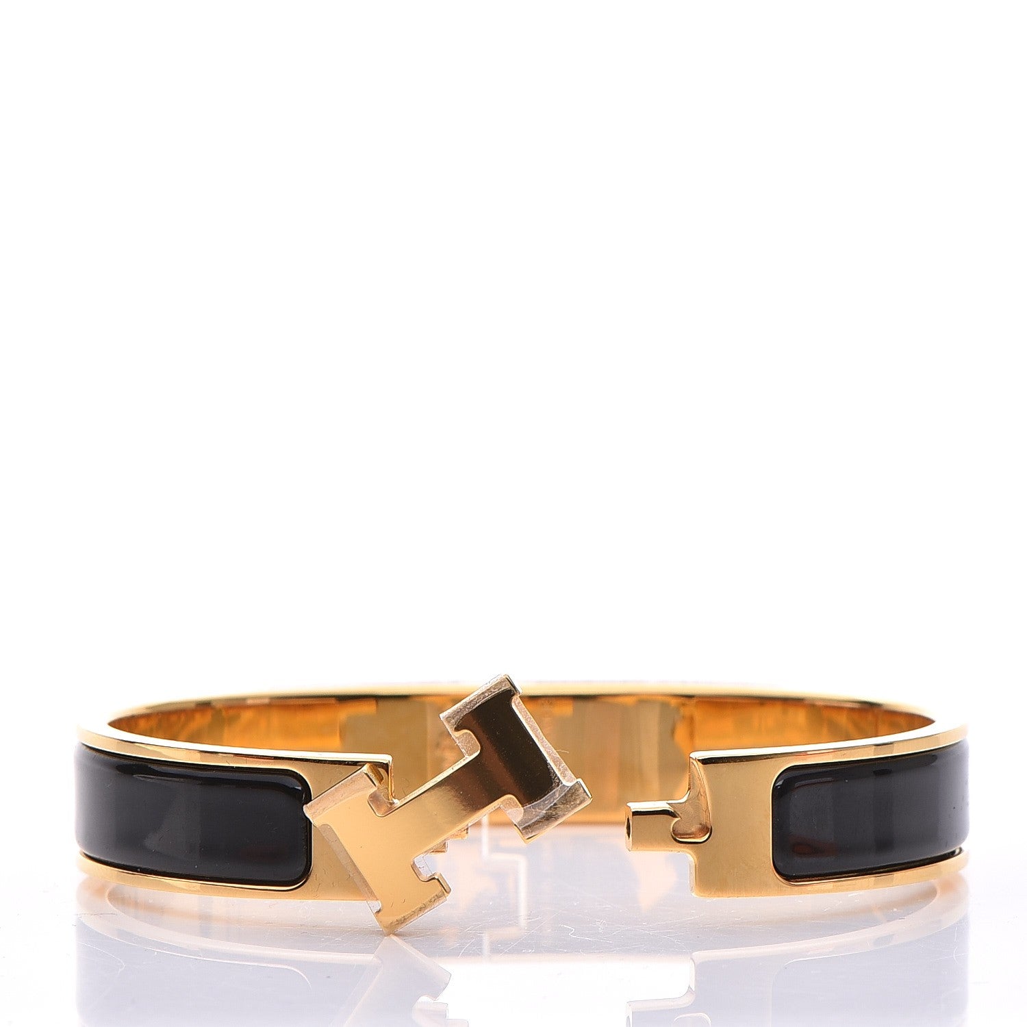 Hermes Enamel Narrow Clic Clac H Bracelet PM Black 5 of 7