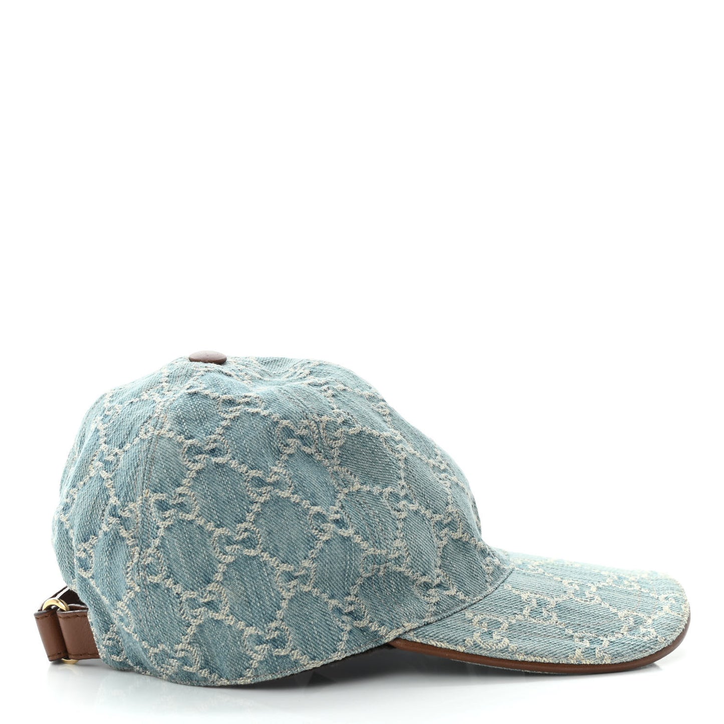 Denim GG Monogram Baseball Hat S Blue