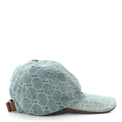 Gucci Denim GG Monogram Baseball Hat S Blue 6 of 7