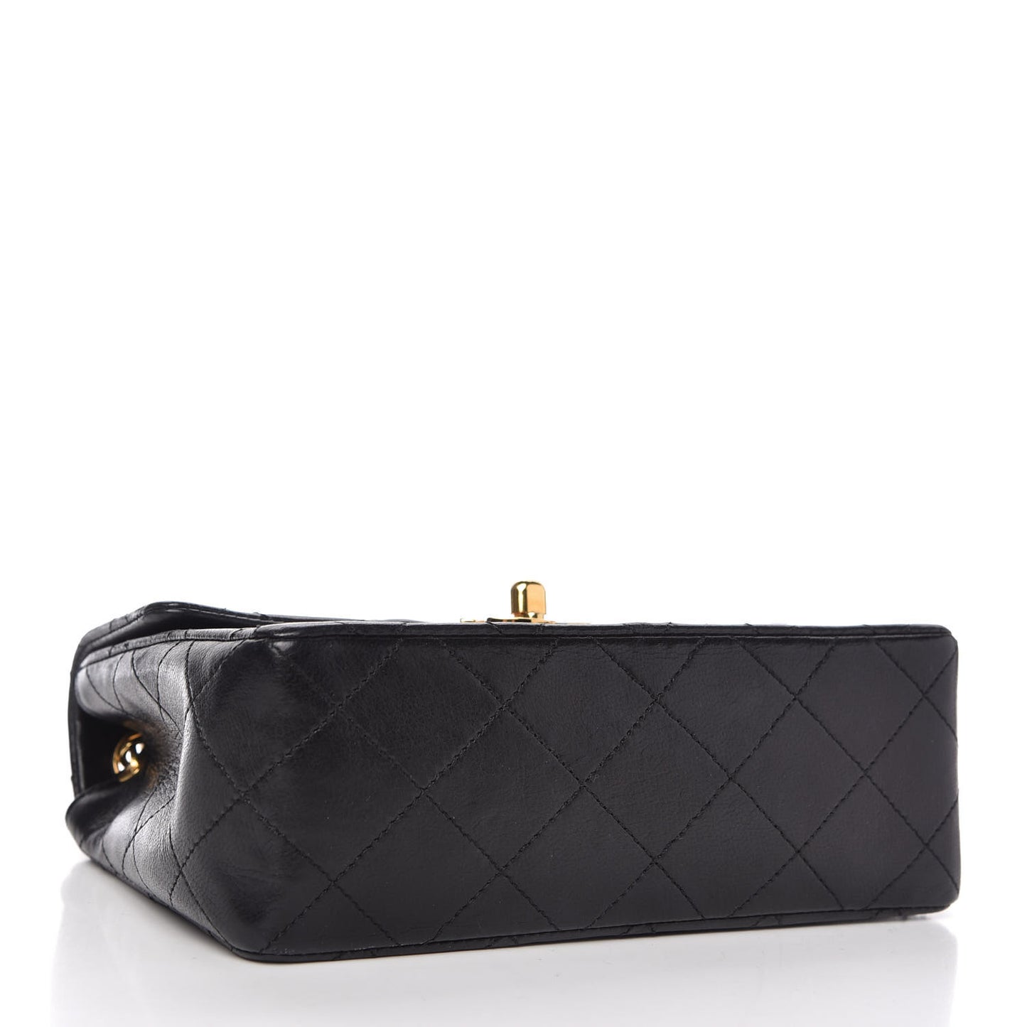 Lambskin Quilted Mini Square Flap Black