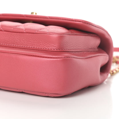 Chanel Calfskin Quilted Top Handle Flap Dark Pink 10 of 13