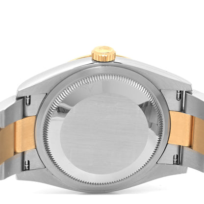 Rolex Stainless Steel 18K Yellow Gold Diamond 36mm Oyster Perpetual Datejust Watch Black 126233 4 of 4