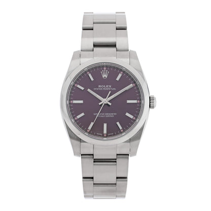 Rolex Stainless Steel 34mm Oyster Perpetual Watch Red Grape 114200 1 of 5