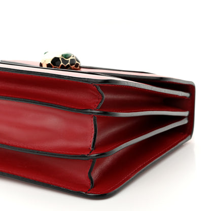 Bulgari Calfskin Serpenti Forever Top Handle Red 10 of 11