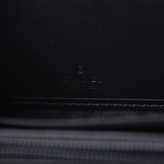 Gucci Apollo Calfskin GG Dadini Embroidered Zip Around Wallet Black 6 of 8