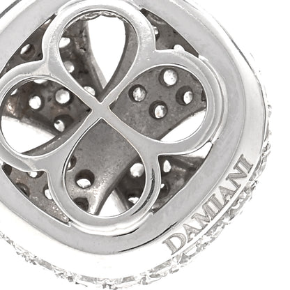 Damiani 18K White Gold Diamond Clover Pendant Necklace 4 of 5