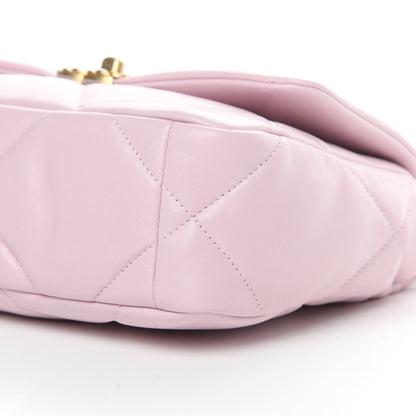 Chanel Lambskin Quilted Medium 19 Flap Light Pink 10 of 11