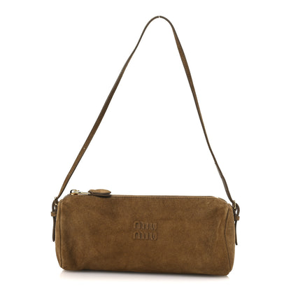 Miu Miu Suede Pouch Olive Green 1 of 9