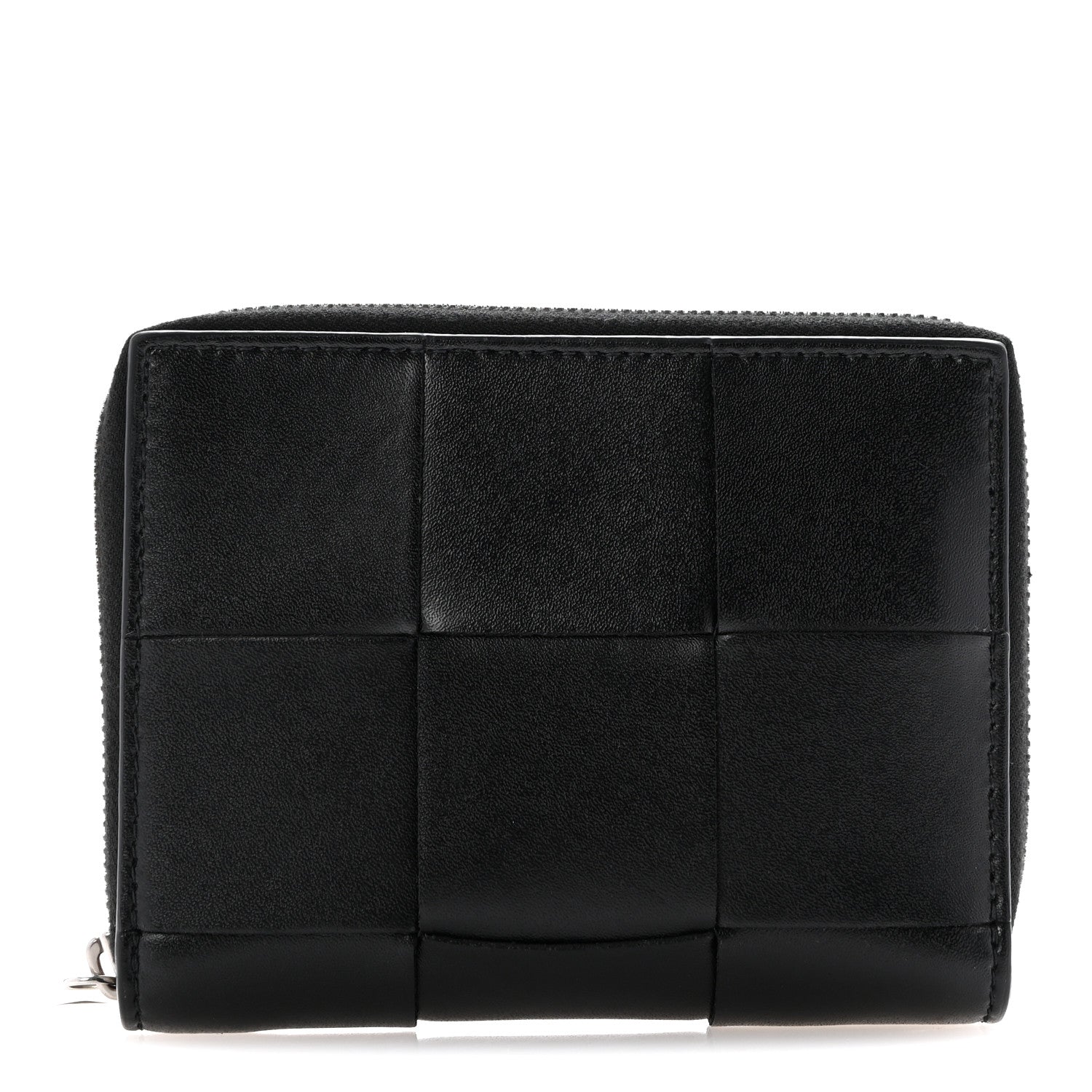 Bottega Veneta Calfskin Maxi Intreccio Zip Around Wallet Black 1 of 10
