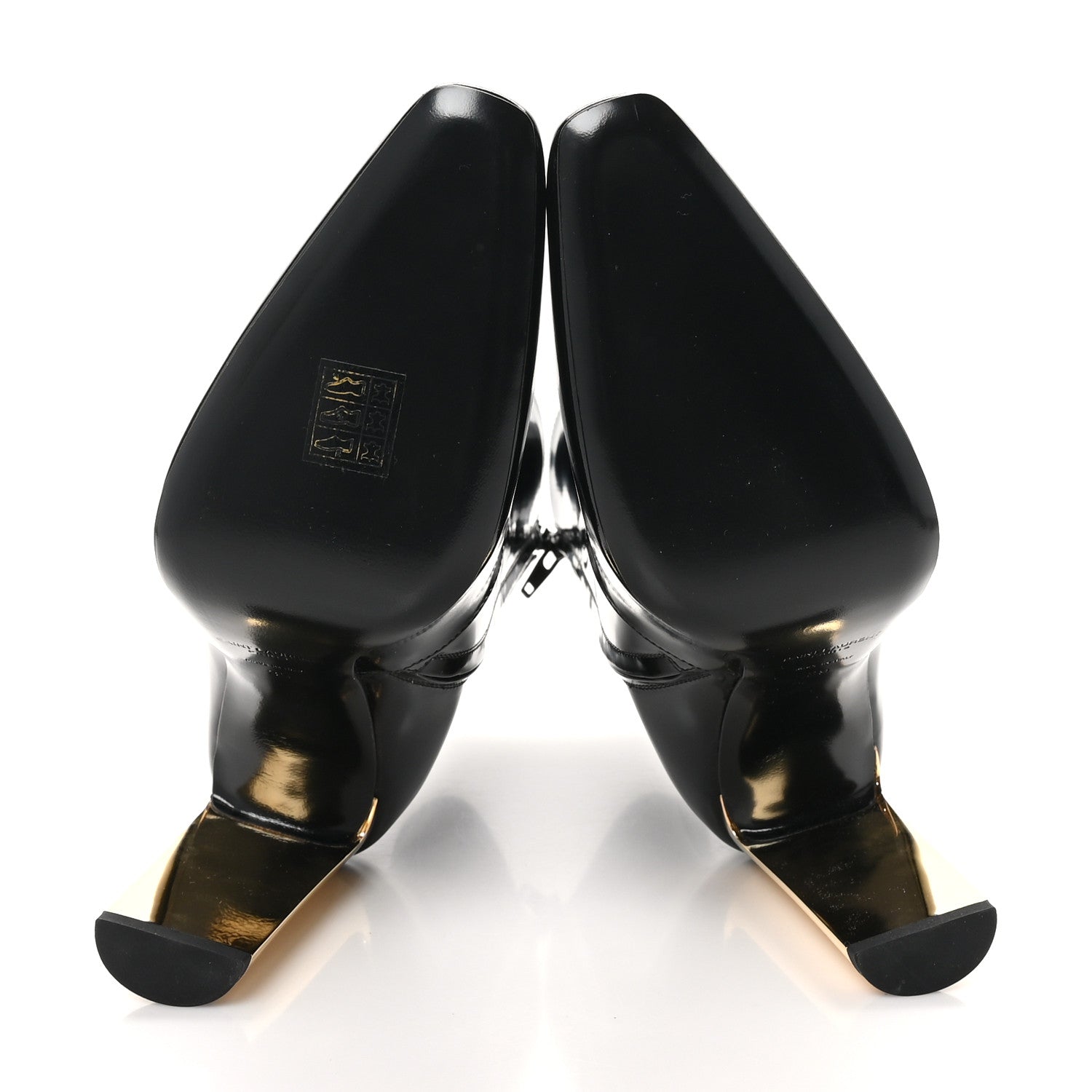 Saint Laurent Vitello Marilyn Auteuil 105 Ankle Zip Boots 39 Black 6 of 8