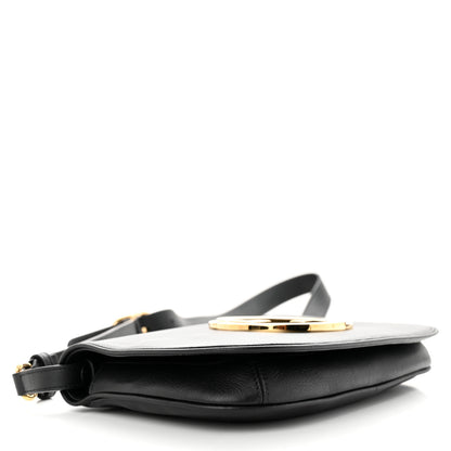 Gucci Roxy Calfskin Blondie Chain Shoulder Flap Bag Black 4 of 13