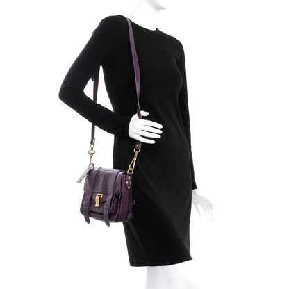 Proenza Schouler Lambskin PS1 Pouch Messenger Grape Jam 2 of 7