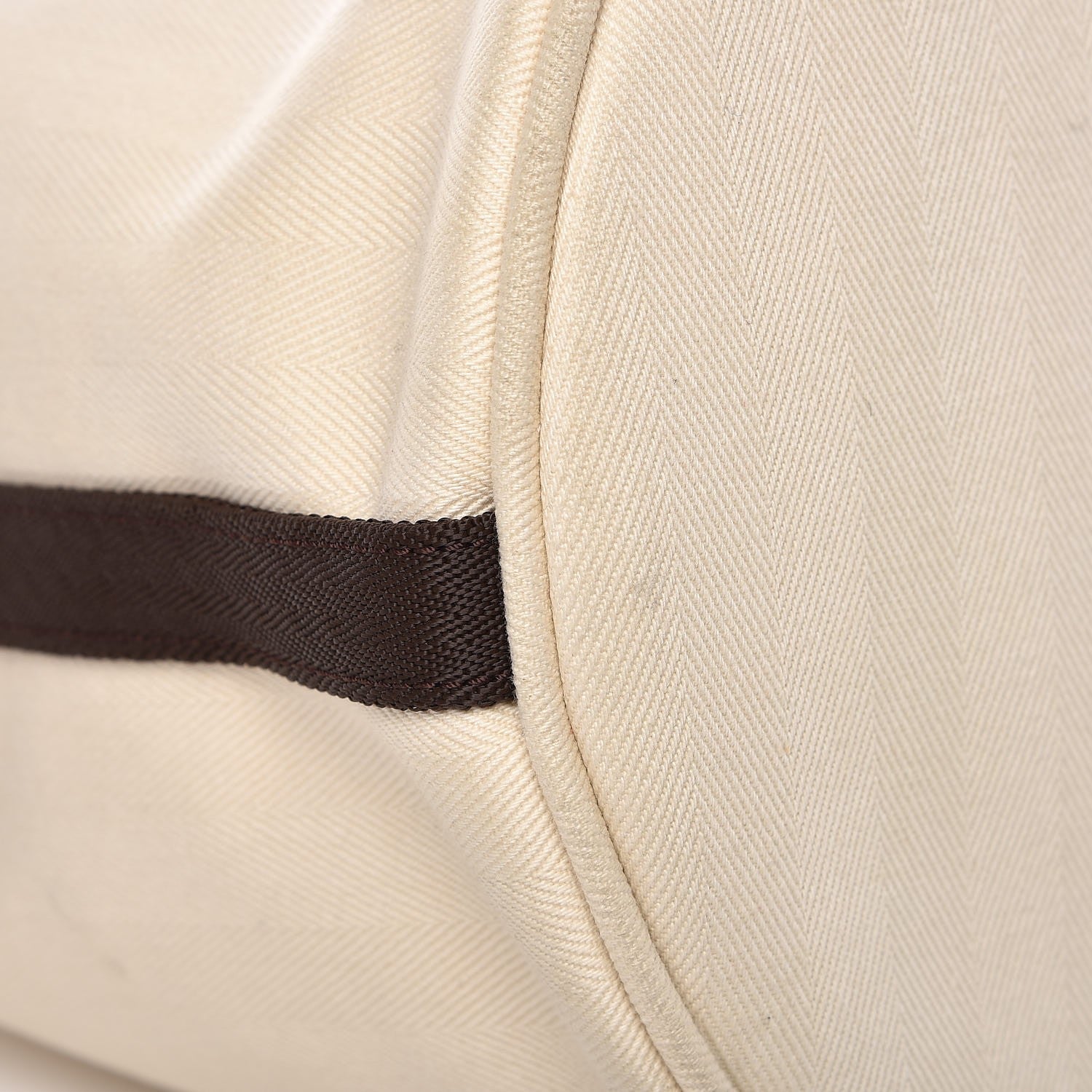 Hermes Natural Barenia Toile Sac De Pansage Grooming Bag 9 of 9