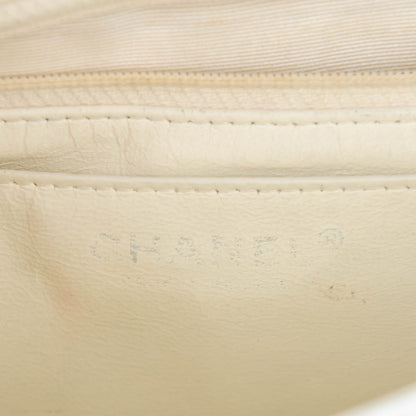 Chanel Lambskin Perforated Jumbo Single Flap White 2 of 11