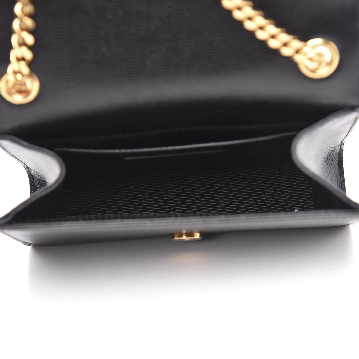 Saint Laurent Grain De Poudre Small Monogram Kate Satchel Black 5 of 9