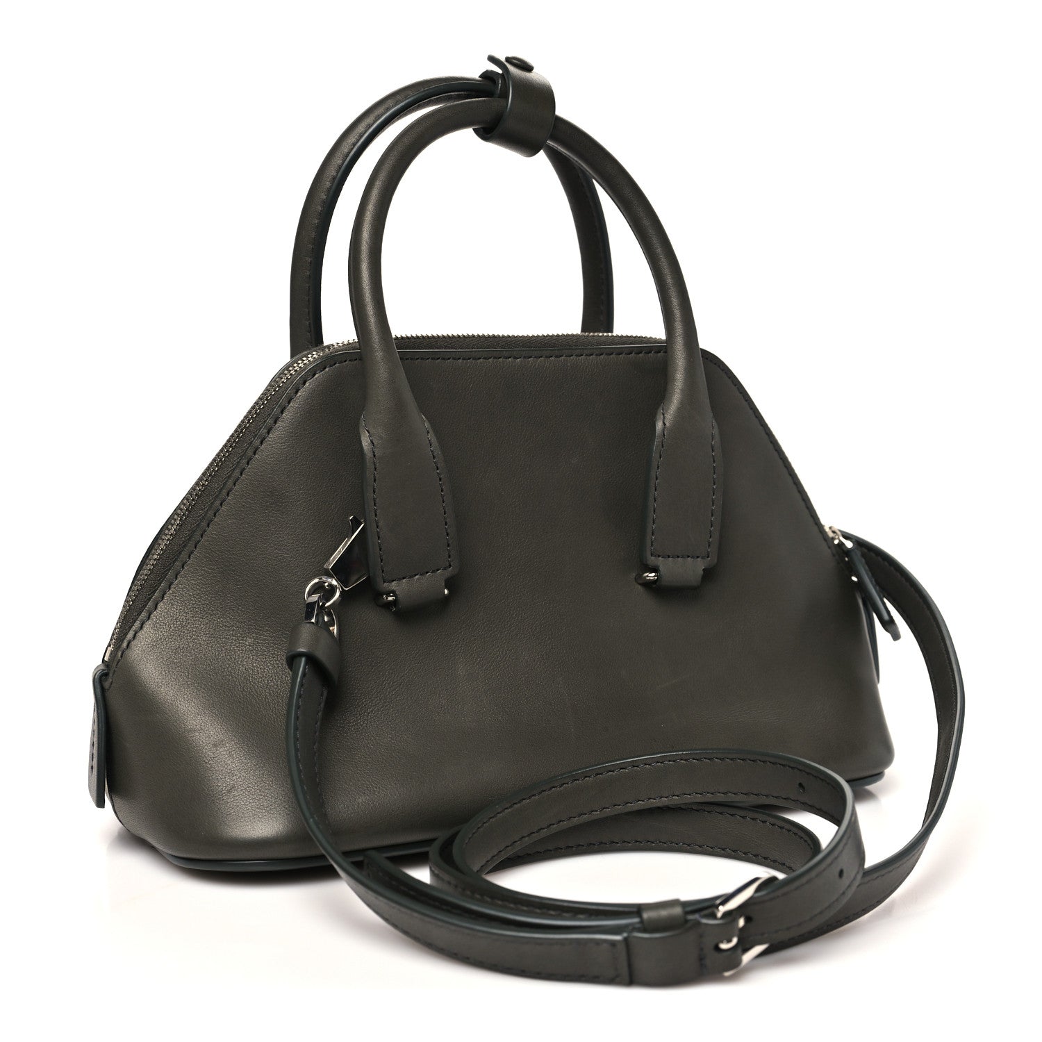 The Row Saddle Calfskin Mini Devon Bag Koala Grey 3 of 9