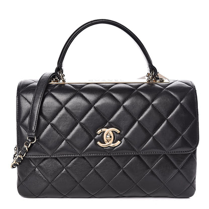Chanel Lambskin Quilted Medium Trendy CC Flap Dual Handle Bag Black 1 of 10