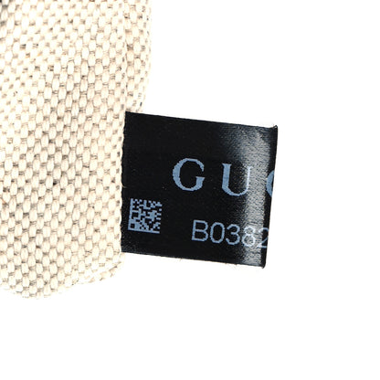 Gucci GG Supreme Monogram Textured Calfskin Web Large Attache Shoulder Bag Beige Ebony New Acero 7 of 9