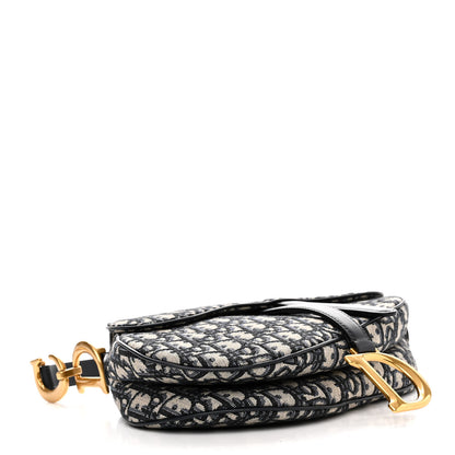 Christian Dior Oblique Saddle Bag Blue 4 of 10