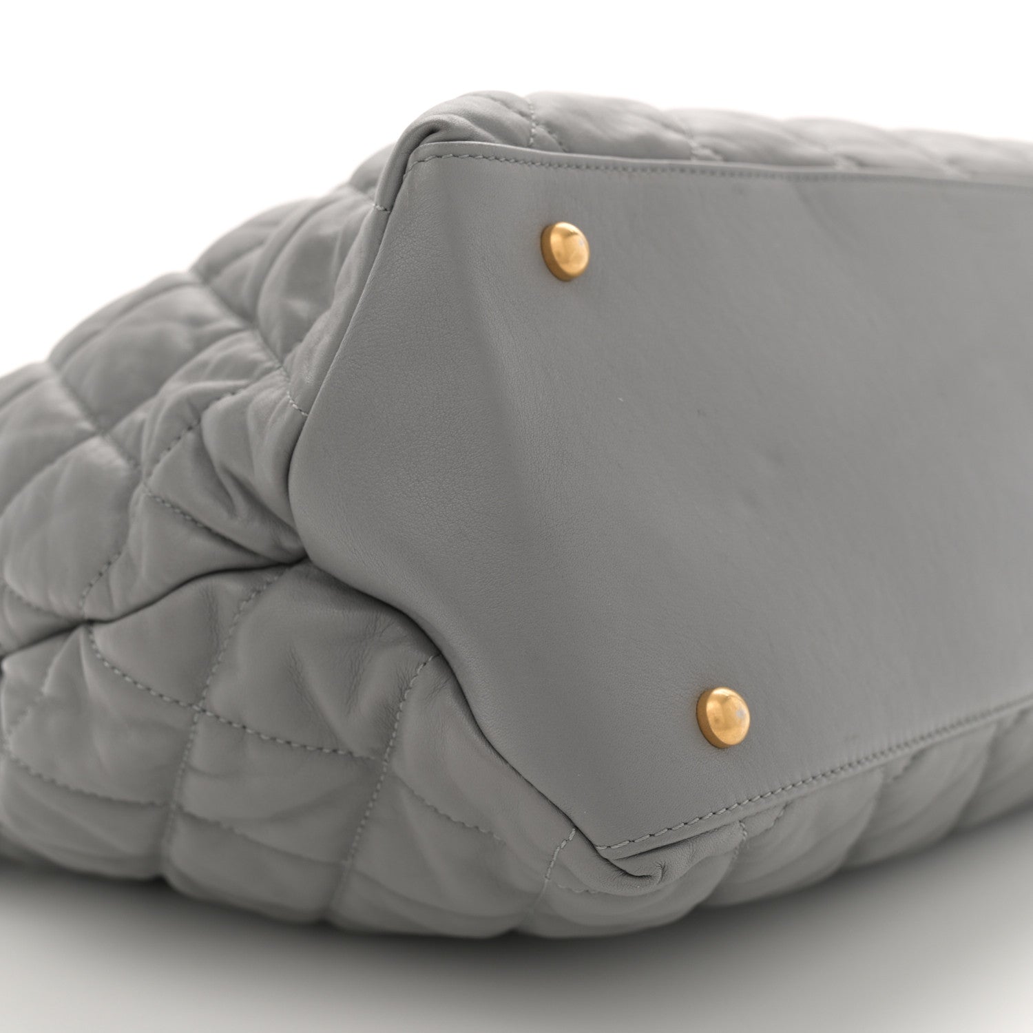 Chanel Calfskin Quilted Large Soft Elegance Tote Grey 9 of 12